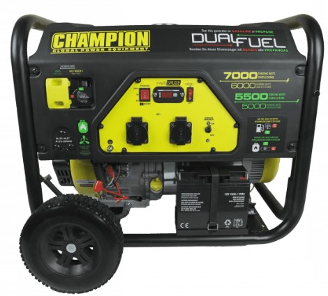 Champion 7000w Dual Fuel elverk med elektrisk start